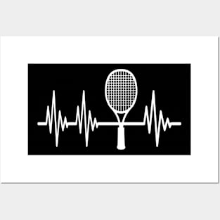 Tennis Heartbeat Shirt Best Tennis Gift Tee for Players Fans Posters and Art